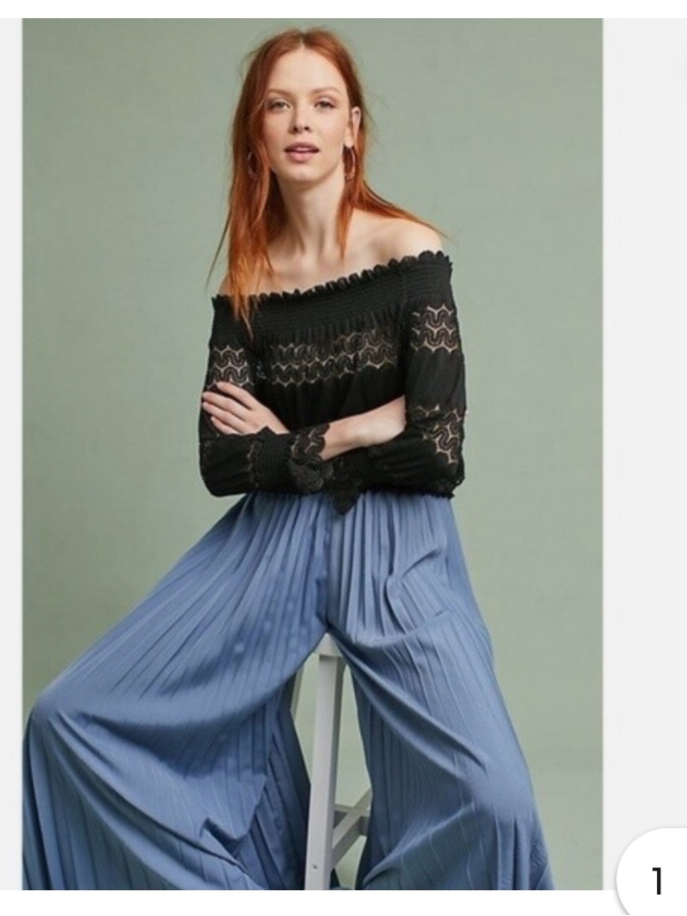 Deletta Anthropologie Riley Off the Shoulder Blouse
